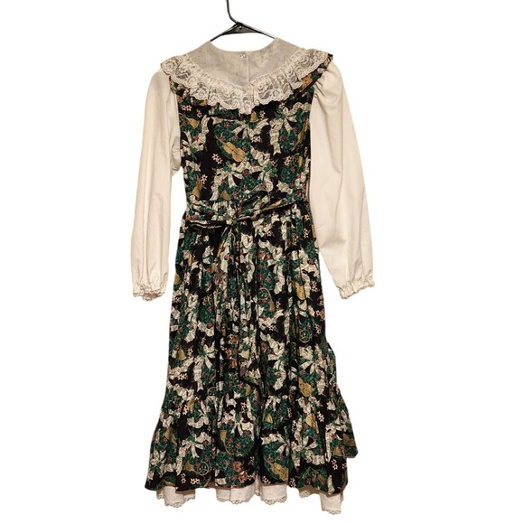 Mini World Dress Christmas Music Print Petticoat Lace Girls 14 Made in USA - Picture 7 of 9